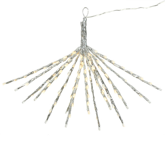 Vickerman 120Lt Warm White 18" Silver Twinkle Starburst Twinkle Bulbs.