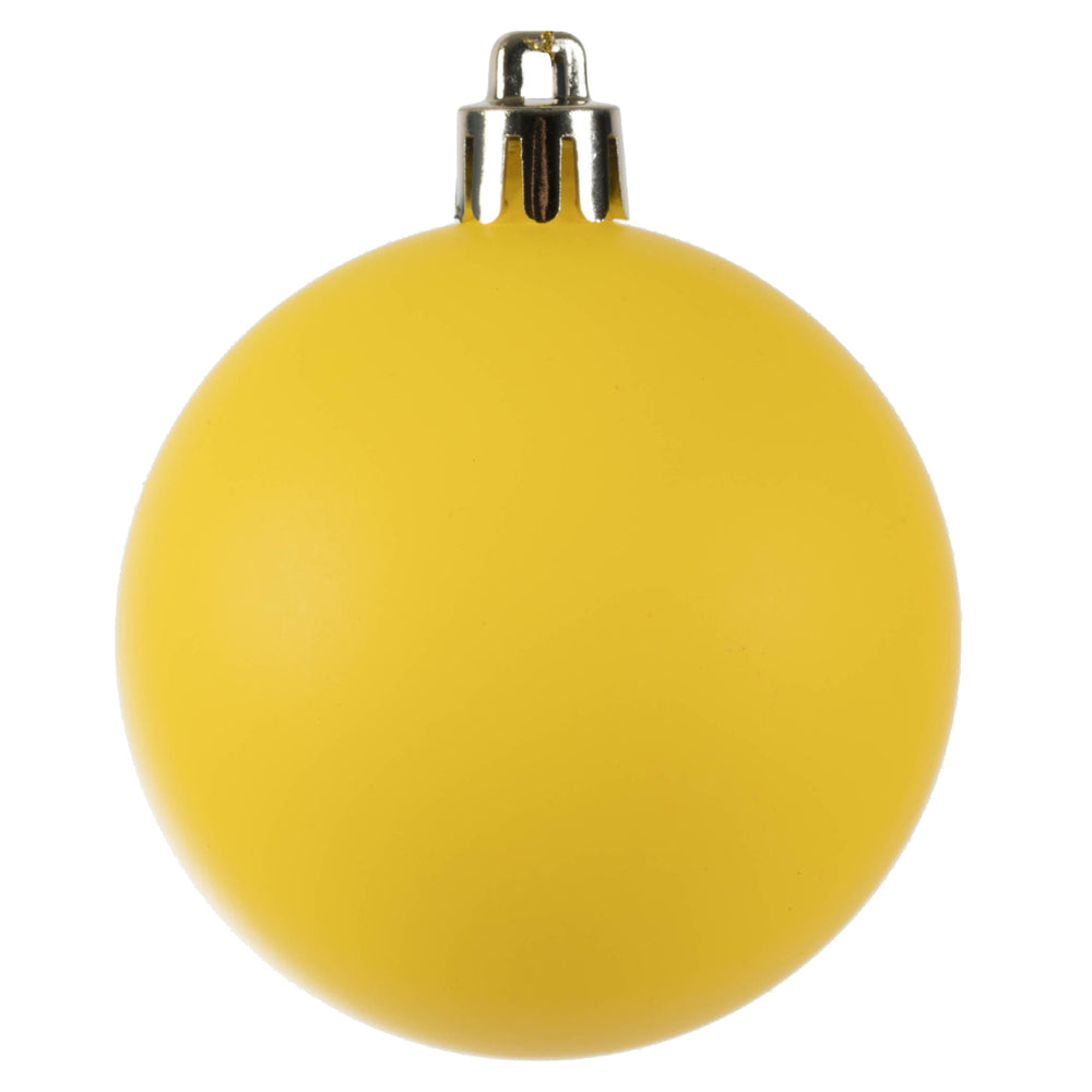 Vickerman 2.4" Yellow Matte Ball Ornament 24 per Bag