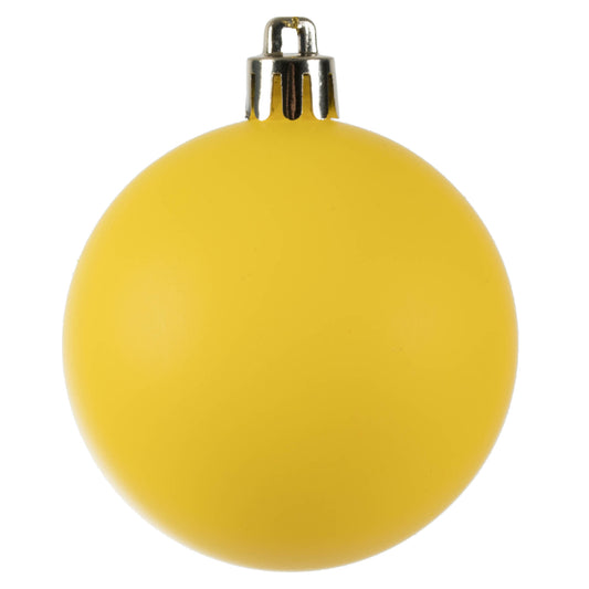 Vickerman 2.4" Yellow Matte Ball Ornament 24 per Bag