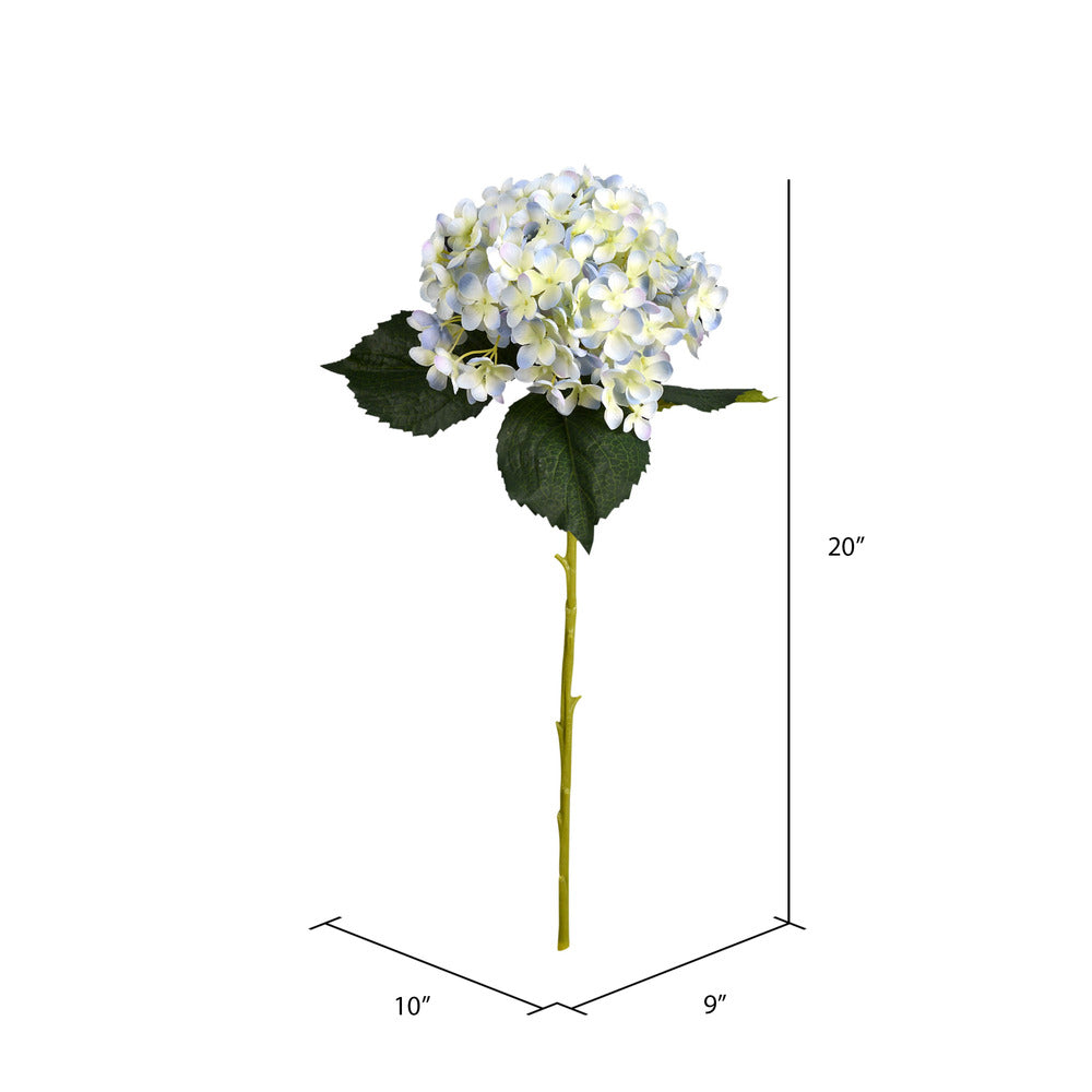 Vickerman 19" Artificial Blue Hydrangea Spray. Includes 3 sprays per pack.