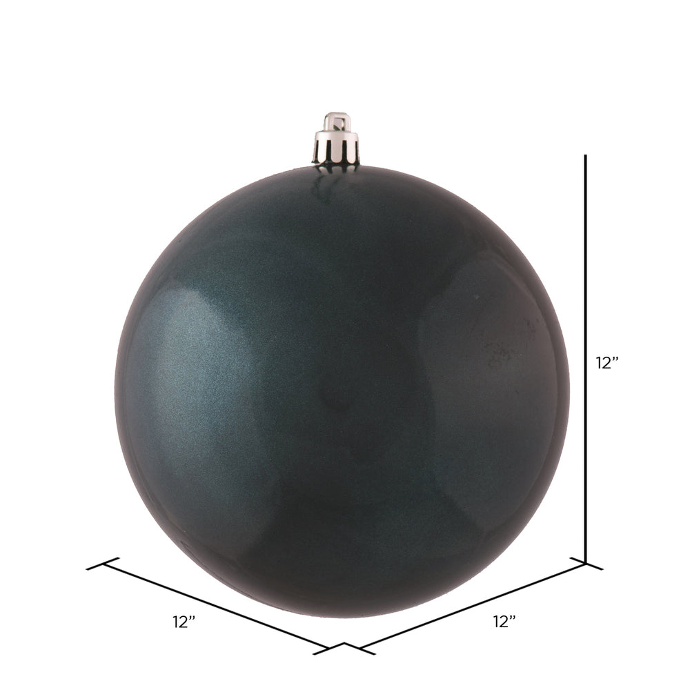 Vickerman 12" Sea Blue Candy Ball Ornament