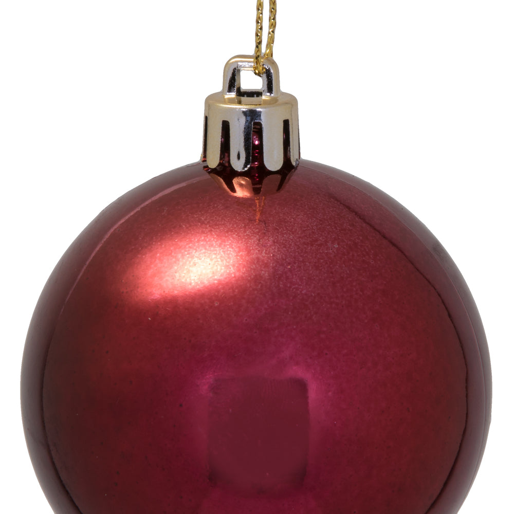 Vickerman 2.4" Wine Shiny Ball Ornament 60 per Box