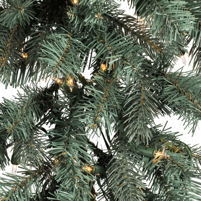 Vickerman 36" x 16" Colorado Blue Spruce Artificial Christmas TearDrop Clear Dura-lit Incandescent Lights