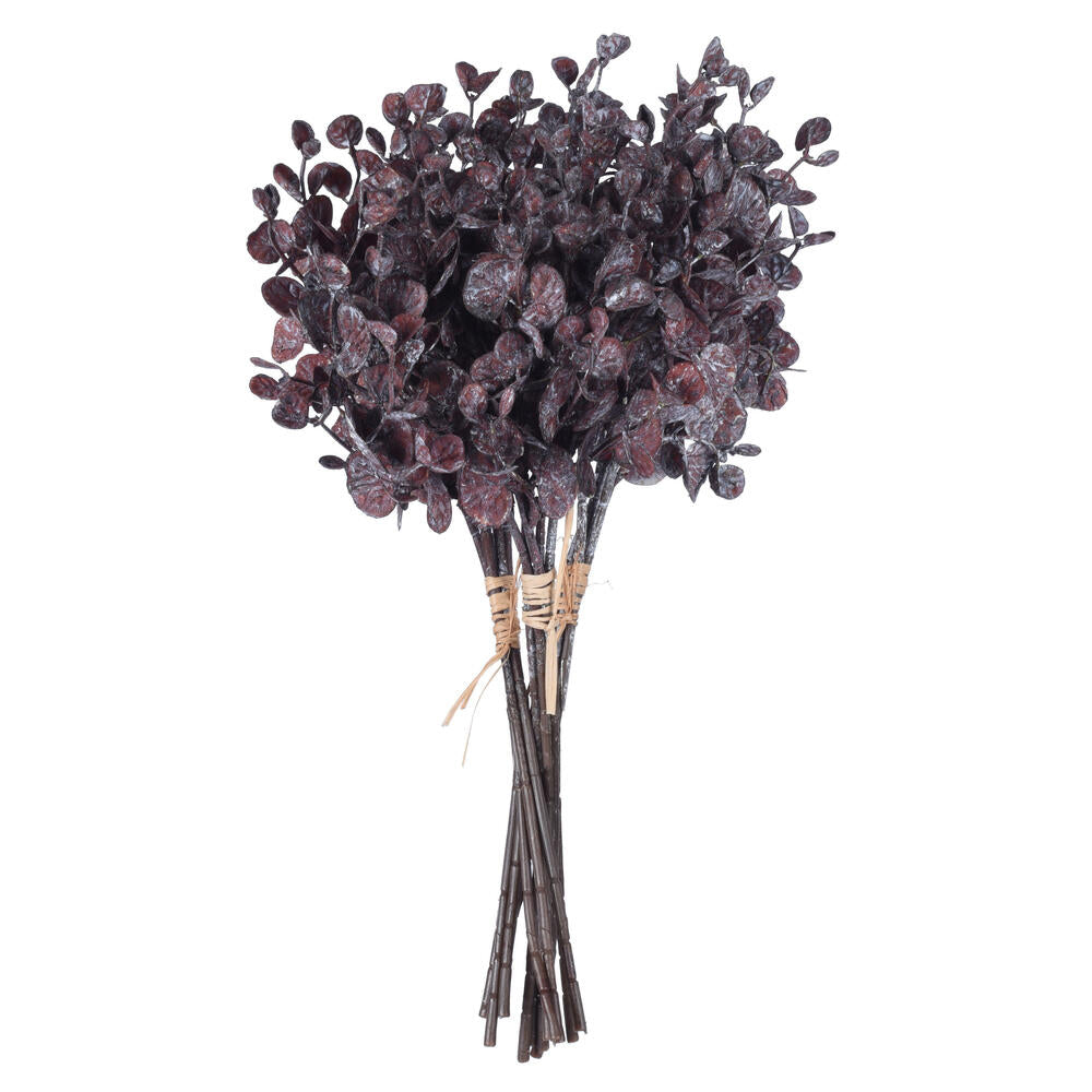 Vickerman 14" Red Artificial Eucalyptus Bundle 3 per bag.
