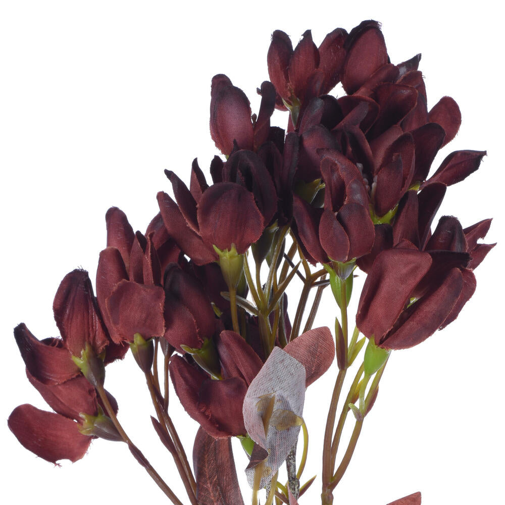 Vickerman 25.5" Burgundy Artificial Primrose Flower Spray 3 per bag.