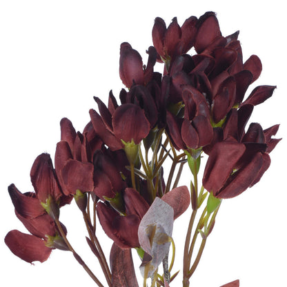 Vickerman 25.5" Burgundy Artificial Primrose Flower Spray 3 per bag.