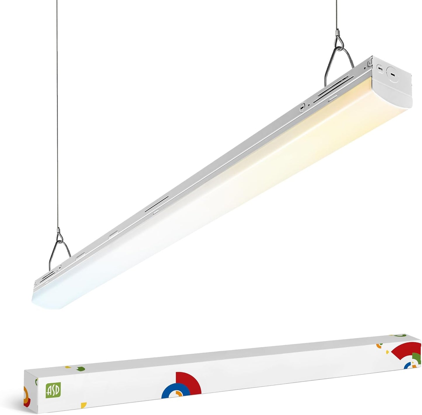 ASD Lighting LED Stairwell Fixture with Q-base 4feet Power Adjustable 25/30/40W 120-277V CCT Selectable 3500/4000/5000K Dimmable White UL DLC Premium