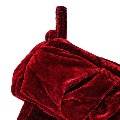 Vickerman 8" x 19" Plush Wine Velvet Christmas Stocking