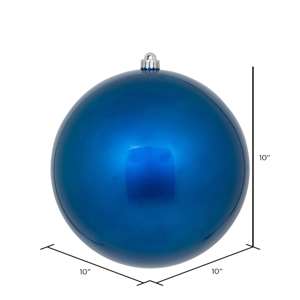 Vickerman 10" Blue Candy Ball Ornament