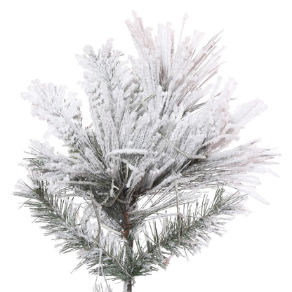 Vickerman 12' x 72" Flocked Atka Slim Artificial Christmas Tree Unlit