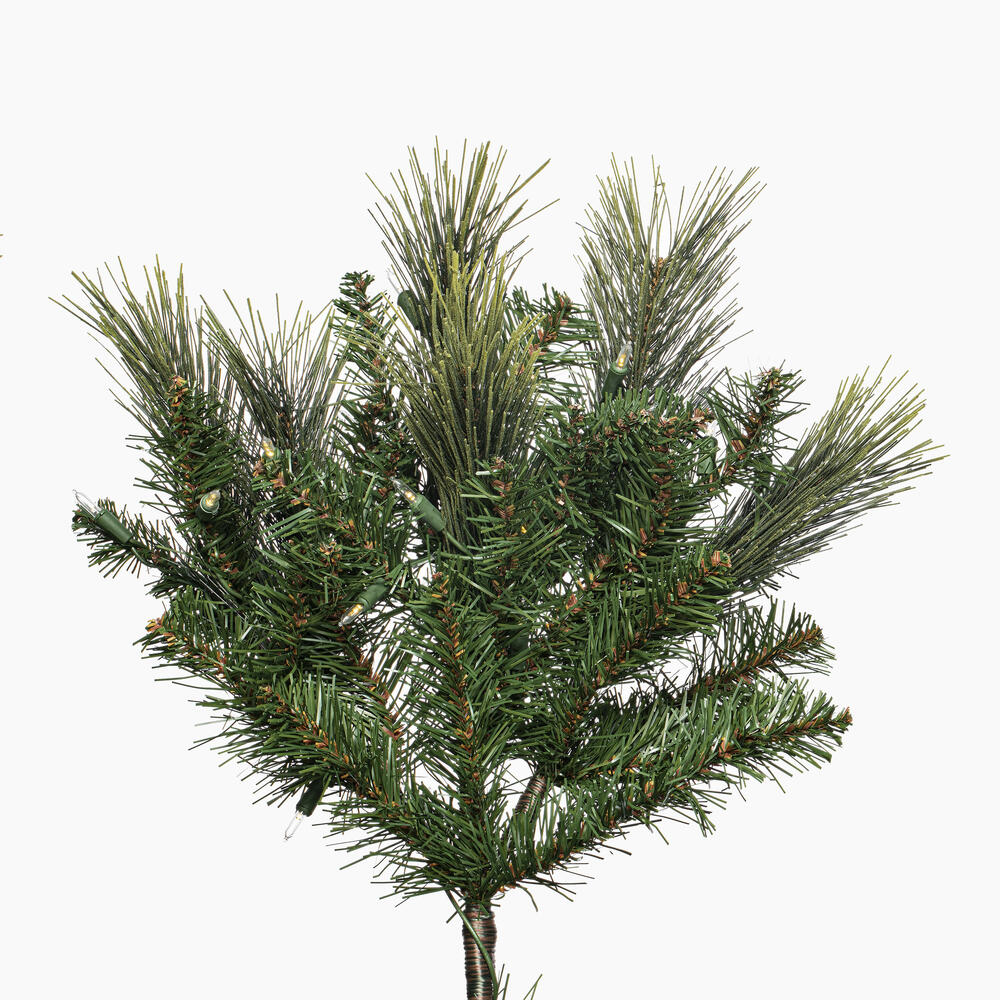 Vickerman 9' x 74" Emerald Mixed Fir Artificial Christmas Tree with Warm White LED Lights.