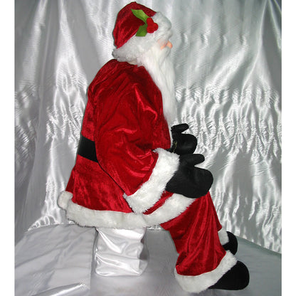 Vickerman 6' Red Velvet Standing or Sitting Santa Unlit. Indoor use only