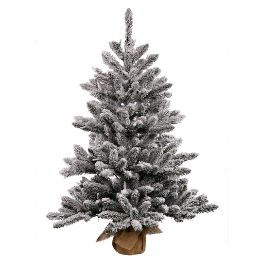 Vickerman 36" Flocked Anoka Pine Artificial Christmas Tree Clear Lights