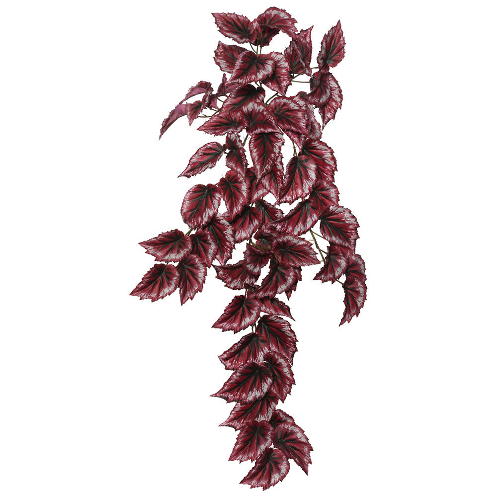Vickerman 38" Artificial Red Begonia Hanging Bush.