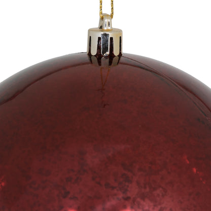Vickerman 4.75" Burgundy Mercury Ball Ornament 4 per Bag.