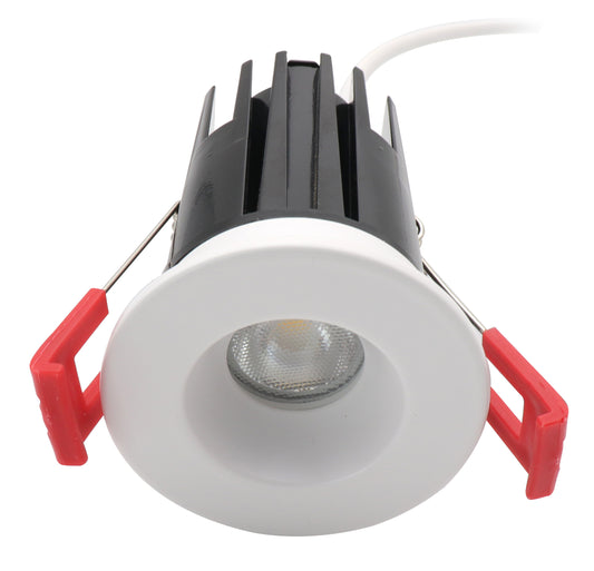 ASD Lighting LED Downlight 2INCH Changeable Round 15W CCT Selectable 2700/3000/3500/4000/5000K Dimmable, Chrome Smooth reflector, White trim, ETL Energy Star