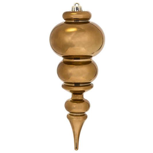 Vickerman 14" Mocha Shiny Finial Ornament