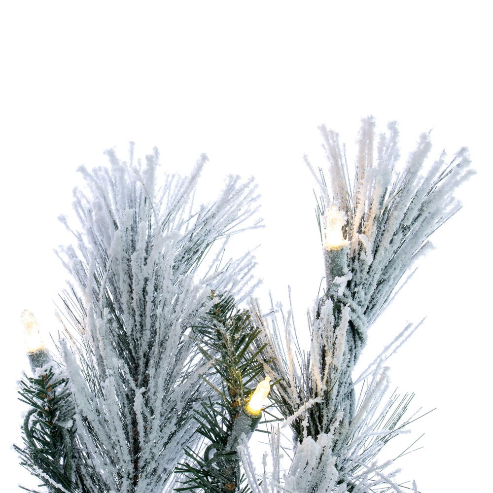 Vickerman 9' x 14" Flocked Jackson Pine Pre-Lit Artificial Garland with 100 Warm White Lights and 160 PVC Tips
