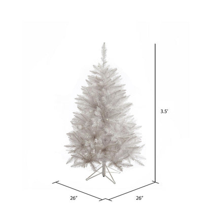 Vickerman 3.5' Sparkle White Spruce Artificial Christmas Tree Unlit