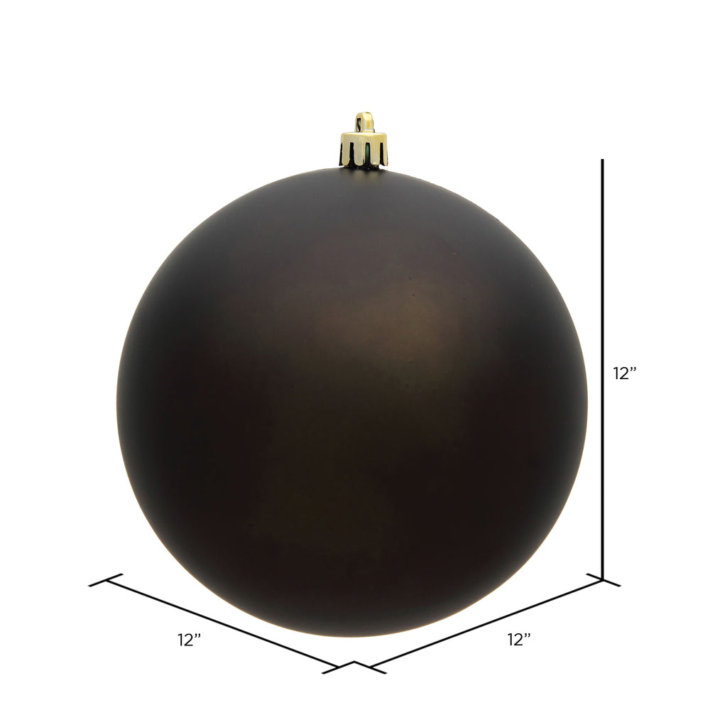 Vickerman 12" Gunmetal Matte Ball Ornament