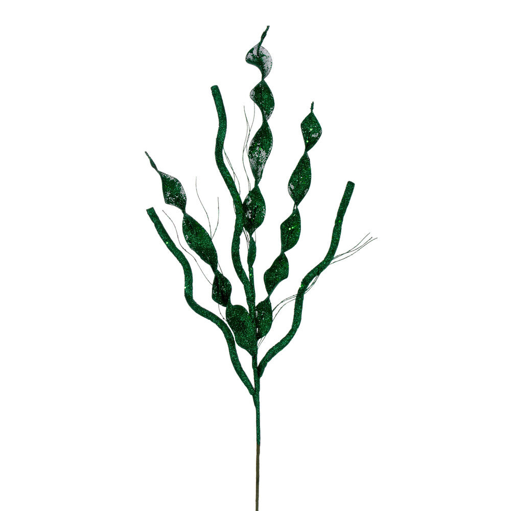 Vickerman 34" Seafoam Multi Spiral Glitter Spray 4 per bag.