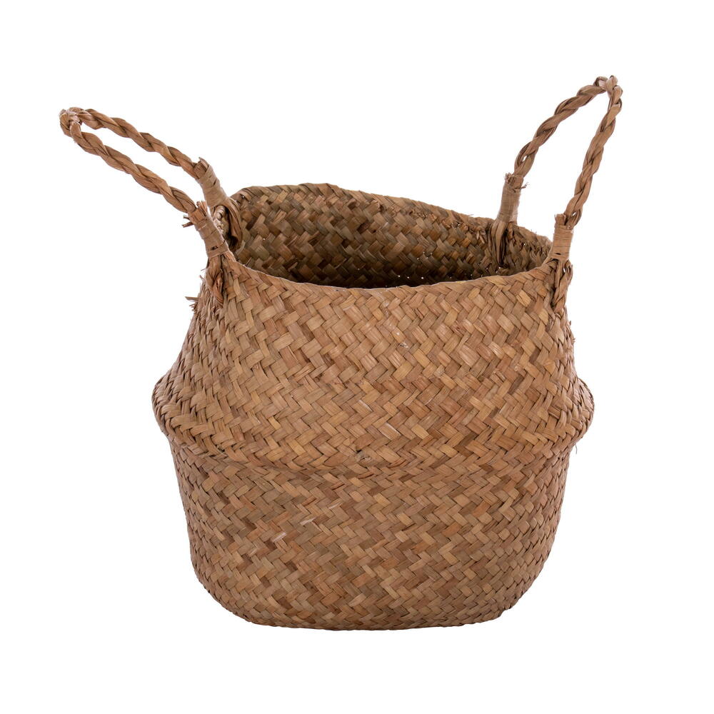 Vickerman 27" Green Fiddle Leaf in Woven Basket The pot measures 7" x 7" x 7.5".