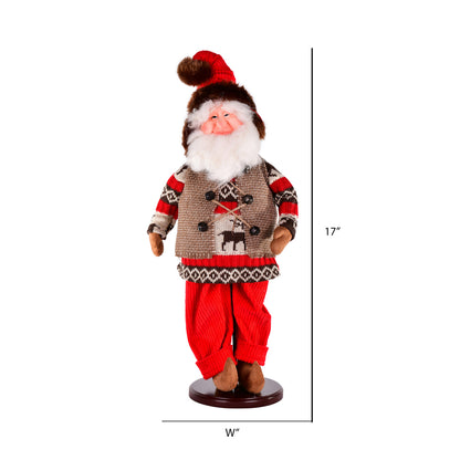 Vickerman 17" Woodland Collection Santa Doll with Stand