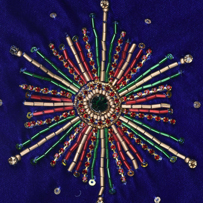 Vickerman 52" Royal Blue Starburst Christmas Tree Skirt