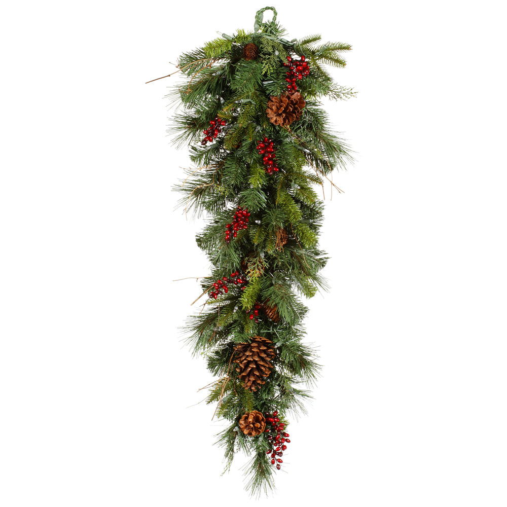 Vickerman 36" Cibola Mixed Berry Artificial Christmas Teardrop Unlit