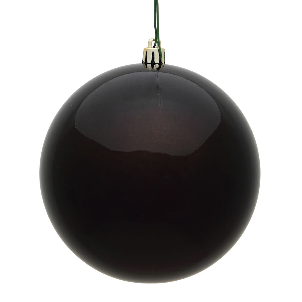 Vickerman 6" Chocolate Candy Ball Ornament 4 per Bag