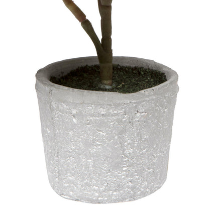 Vickerman 11" Red and Green Artificial Fiddle Leaf Fig Plant in Pot.
