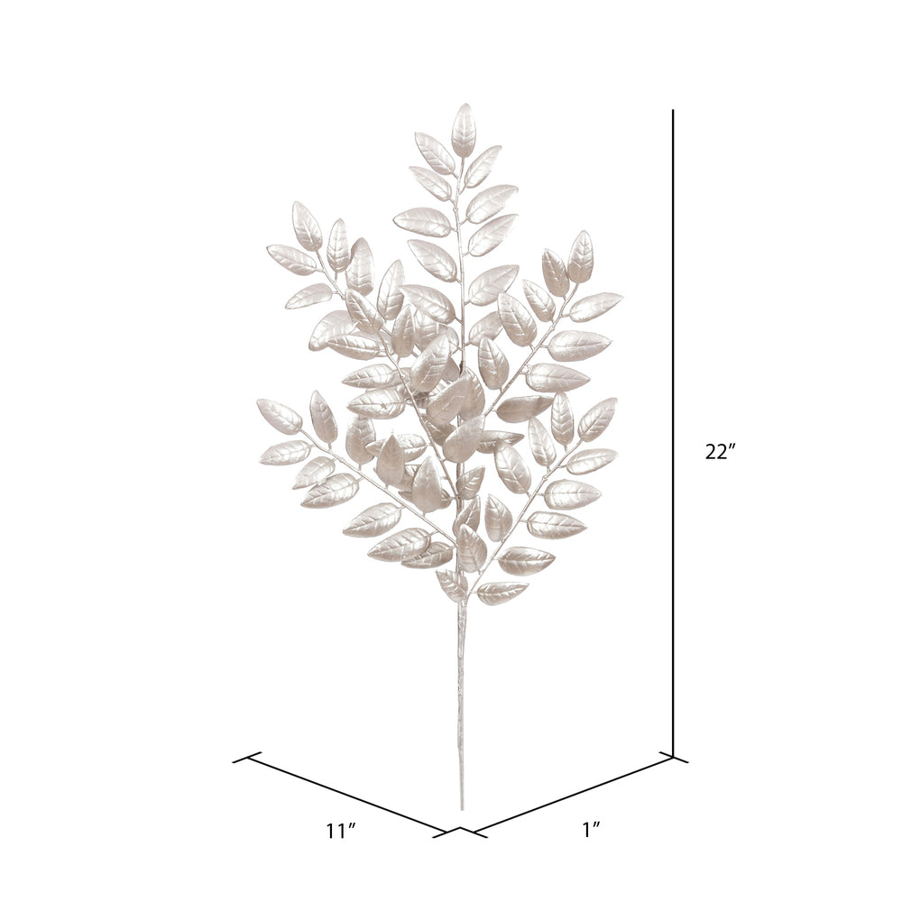 Vickerman 22" Champagne Glitter Honey Locust Artificial Christmas Spray. Includes 6 sprays per pack.