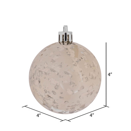 Vickerman 4" Champagne Shiny Mercury Ball Ornament 6 per Bag