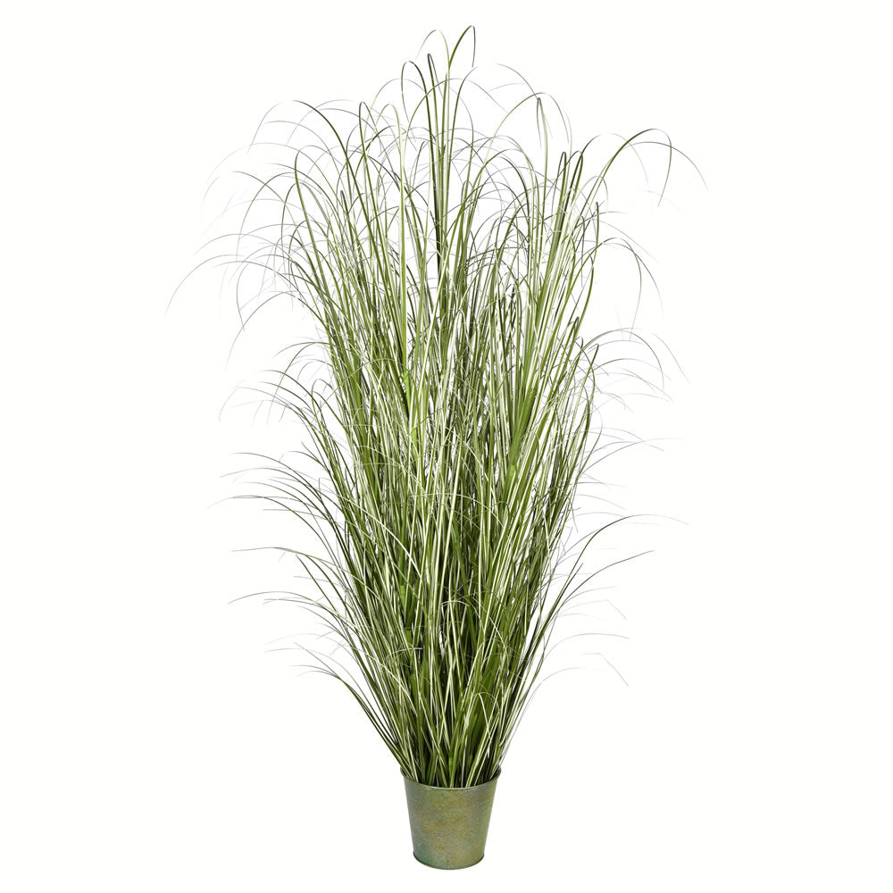 Vickerman 72" Artificial Potted Native Green Grass.