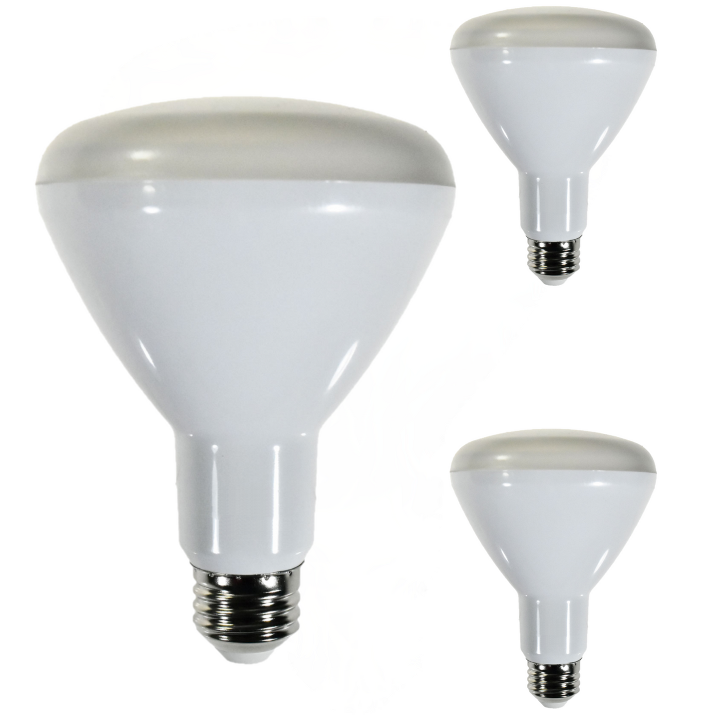 Damar BR30 LED Flood Light Bulb 8W 650 Lumen E26 Medium Base 4000K Cool White for Interior Home Decor Kitchen Recessed Can Light Bulbs 120V 110° Beam Angle White Finish Pack of 3