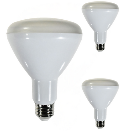 Damar BR30 LED Flood Light Bulb 8W 650 Lumen E26 Medium Base 4000K Cool White for Interior Home Decor Kitchen Recessed Can Light Bulbs 120V 110° Beam Angle White Finish Pack of 3