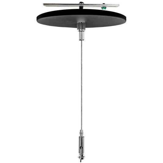 Westgate  Adj. 12Ft 1/16In Single Suspension Canopy Set With Keyhole End Connector, Non-Power Side, Black, Commercial Indoor Lighting, Black Finish