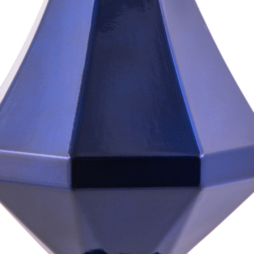 Vickerman 8" Cobalt Blue Candy Finish Diamond Finial Ornament Pack of 2