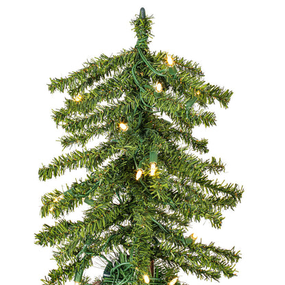 Vickerman 2' 3' 4' Natural Alpine Artificial Christmas Tree Set Warm White LED Lights Set of 3