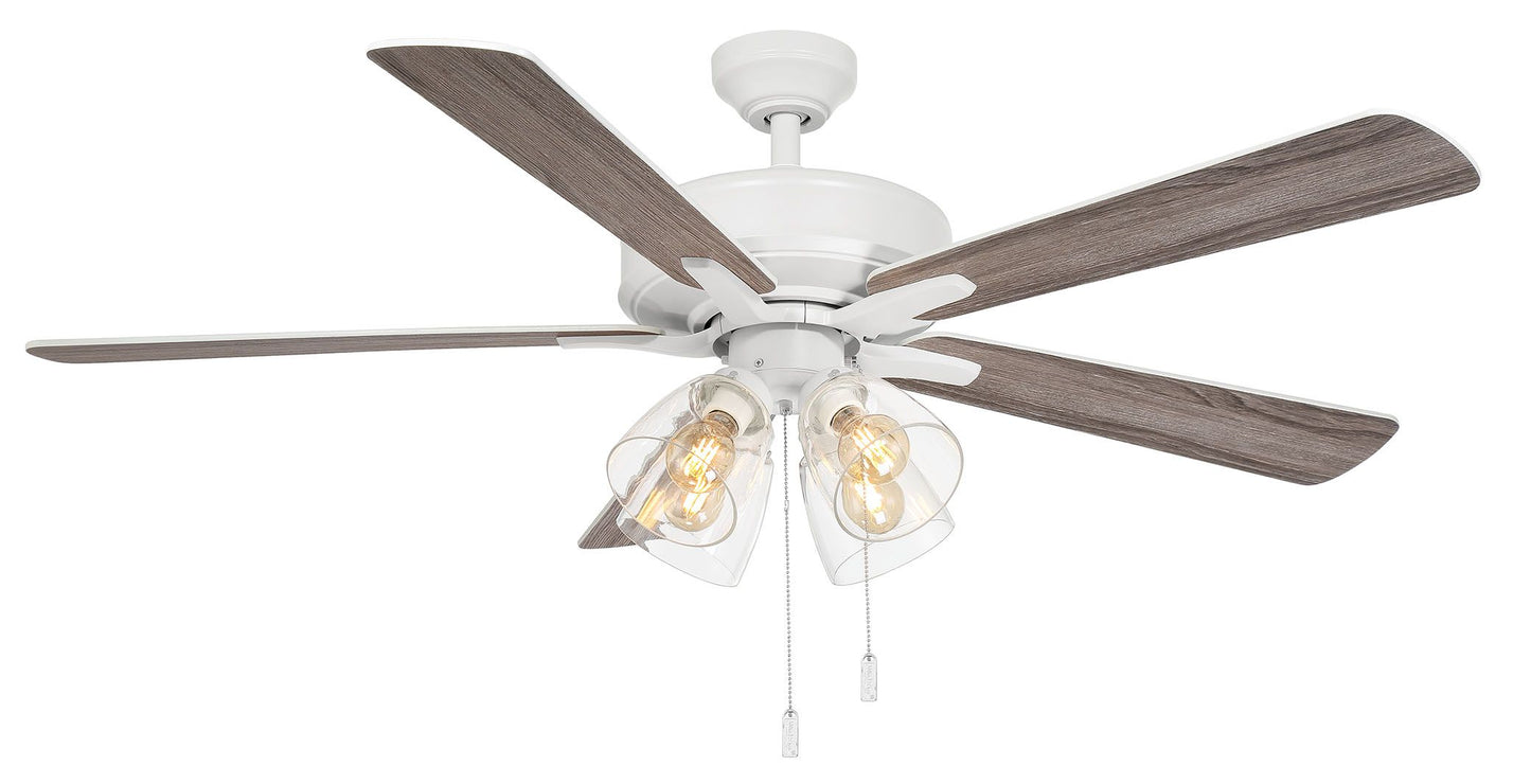 Wind River Fans Pecos 52 Inch Pull Chain Ceiling Fan  - Matte Black Finish