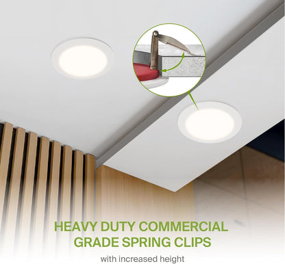 ASD Lighting LED Recessed Mini Panel Fire Rated Round 6inch 15W 120V Triac 2700/3000/3500/4000/5000K White ETL Energy Star