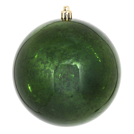 Vickerman 4.75" Moss Green Mercury Ball Ornament 4 per Bag.