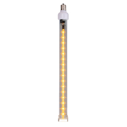 Vickerman 5 Pack of 12" Yellow LED SnowFall Tube Bulb C9-E17 Nickel Base.