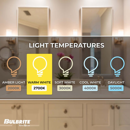 BULBRITE LED CA10 CANDELABRA SCREW (E12) 4.5W DIMMABLE FILAMENT LIGHT BULB 2700K/WARM WHITE 40W INCANDESCENT EQUIVALENT 4PK (776859)