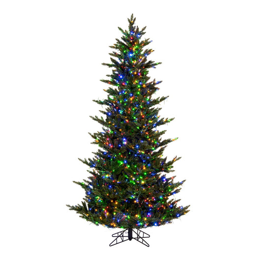 Vickerman 10' x 74" Natural Fraser Fir Artificial Christmas Tree Multi-colored Dura-Lit LED lights