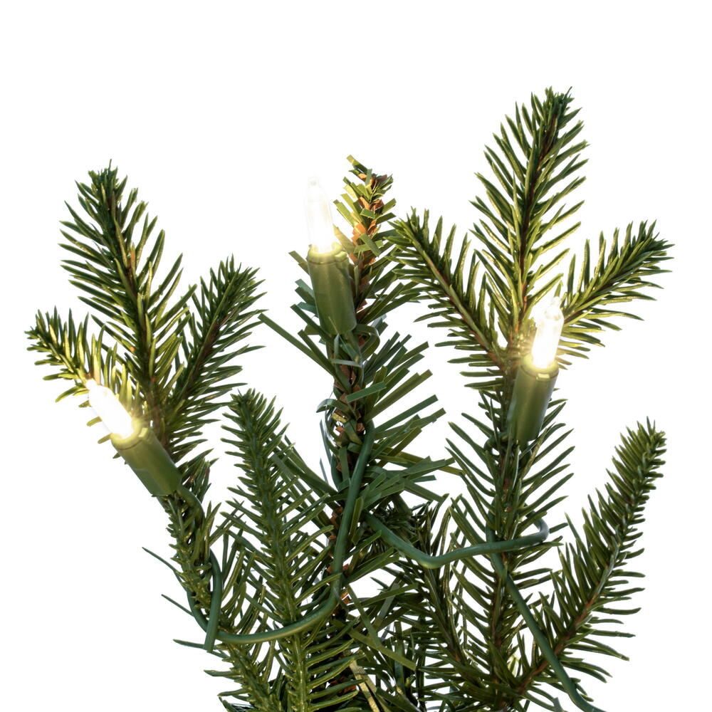 Vickerman 36" Kamas Fraser Fir Artificial Wreath with 100 Dura-Lit® Warm White LED Mini Lights and 480 PE/PVC Tips.