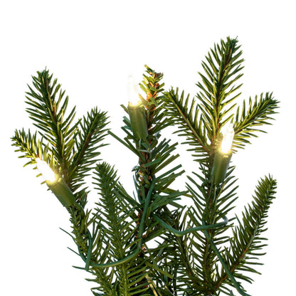 Vickerman 36" Kamas Fraser Fir Artificial Wreath with 100 Dura-Lit® Warm White LED Mini Lights and 480 PE/PVC Tips.