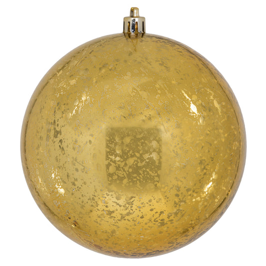 Vickerman 4.75" Honey Gold Mercury Ball Ornament 4 per Bag