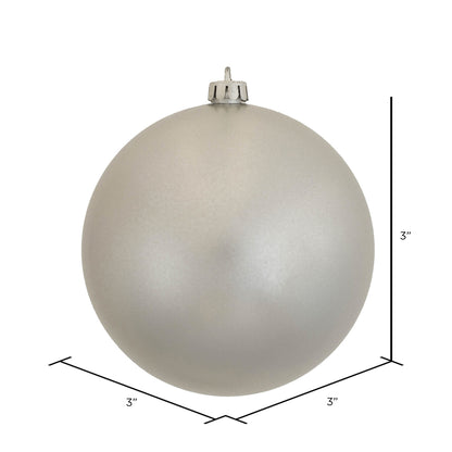 Vickerman 3" Silver Candy Ball Ornament 12 per Bag