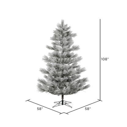 Vickerman 9' x 58" Flocked Alder Long Needle Pine Artificial Christmas Tree Unlit